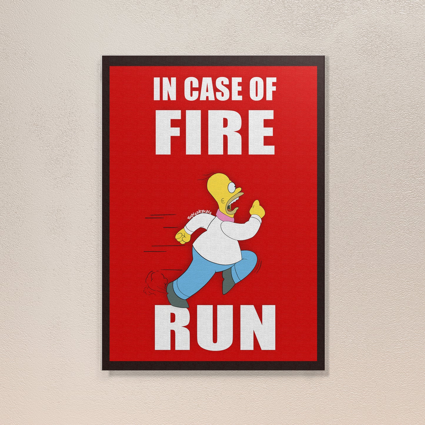 In Case Of Fire RUN Poster – Custom Designed | Limited Edition | Bangerbong